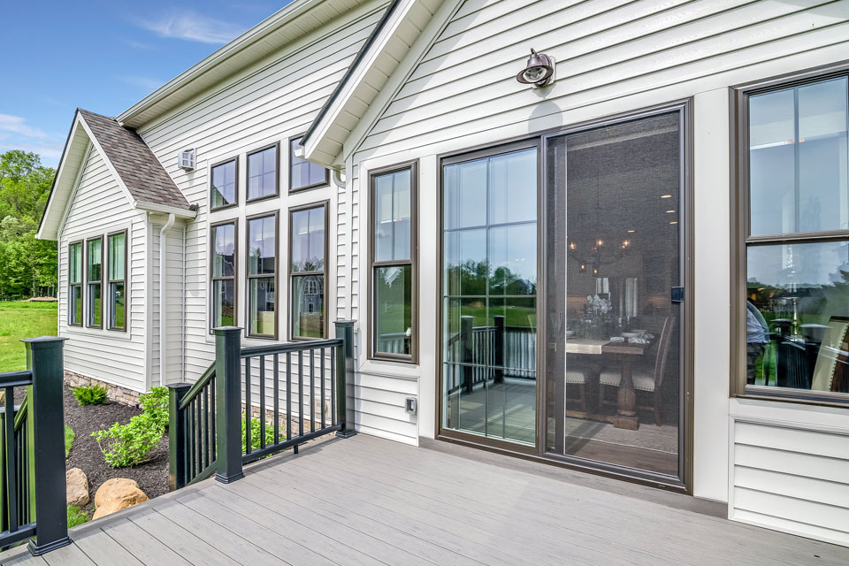 Image of the back patio porch area of a nice house